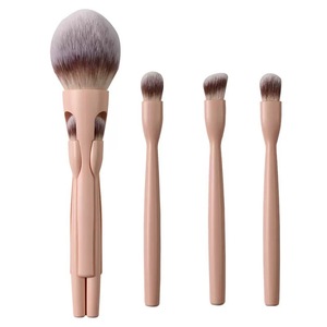 Pinceaux cosmétiques de voyage JLY, têtes détachables, maquillage du visage et des yeux, poils synthétiques doux, ensemble de pinceaux de maquillage magnétique 4 en 1 - Product Image 1