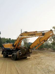 Excavatrices d'occasion d'origine coréenne Hyundai 210W, excavatrice sur roues de 21 tonnes, Robex 210, excavatrice à pneus, pelle 210w-9 - Product Image 4