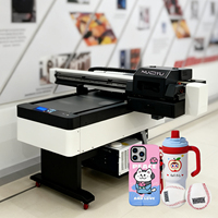 Printer UV Flatbed DTF Baru dengan Head Epson I3200, Tinta UV Opsional, Cetak Langsung di Akrilik, Logam, PVC, Kayu