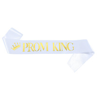 Écharpe de bal de promo avec bretelles spaghetti, lettrage doré en feuille d'or, satin, vente chaude, costumes pour enterrement de vie de jeune fille/garçon