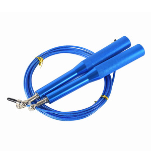 Cuerda para saltar con rodamientos, mango de aleación de aluminio, alambre de acero recubierto de PVC, entrenamiento profesional de fitness para adultos y niños - Product Image 1
