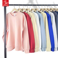 SK Wholesale Sweaters à capuche unisexes 280G, couleur unie, col rond, avec broderie et découpe personnalisées, Fourniture ODM pour la saison d'automne