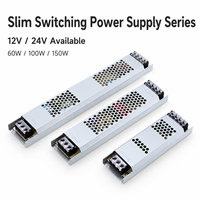 Alimentation LED ultra-mince 12V 24V avec protection contre les surcharges, les surtensions et les courts-circuits pour projets d'éclairage commercial