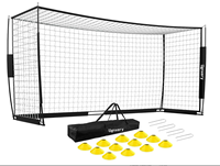 But de football en nylon tressé robuste, pliable et portable, 7x5 pieds, cadre 8x6, pour adulte, maille de sécurité extérieure en HDPE 5mm et polyester