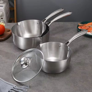 Çok fonksiyonlu paslanmaz çelik pişirme Pot vapur mutfak tavalar çelik tencere pişirme için sos tavalar bebek süt tencere - Product Image 2