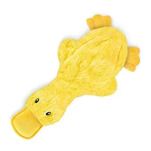 En çok satan köpek oyuncak sevimli hiçbir doldurma ördek yumuşak Squeaker Premium yumuşak çiğnemek oyuncaklar