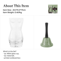BespritGift créatif nouveauté cadeaux main cloche et corps verre tasse boîte ensemble bière tasse cadeau personnel anniversaire cadeau ensemble pour femmes et hommes