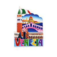 Aimants de réfrigérateur Venise en gros Aimant de réfrigérateur personnalisé de styles de souvenirs touristiques de différents pays