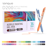 Marqueurs acryliques rétractables à pointe souple, confortables pour l'écriture, ergonomiques, pour longues séances de journalisation, 36 couleurs, 0,7 mm