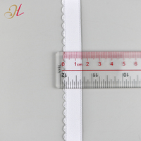Bande élastique en forme de croissant de 1,5 cm de flexibilité, noire et blanche, accessoires de sous-vêtements, bande élastique