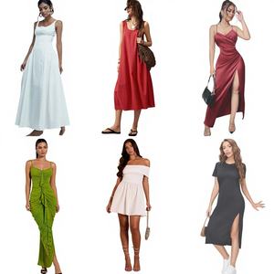 เดรสลำลองแขนสั้นผู้หญิงขายส่งสำหรับฤดูร้อน ยี่ห้อ QZ-076 CN;GUA จัดส่งแบบคละแบบสุ่ม - Product Image 2