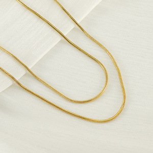 Zogxin Layered Necklace 18K Gold Plated Stainless Steel Chain Three Layer Stackable For Women - Product Image 3