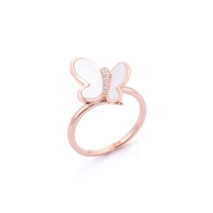 Joyería de plata 925 de alta calidad, anillo de mariposa de plata chapado en oro de 18 quilates, anillos de joyería fina para accesorios - Product Image 3