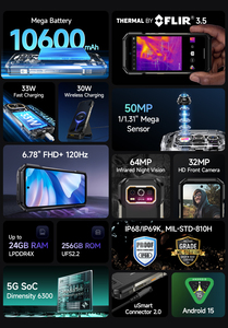 Ulefone Armor 27T Pro+ Thermal Rugged Phone 12+256GB 6.78inch 5G 120Hz 10600mah Android 15 5G 64MP Night Vision 50MP Main Camera - Product Image 4