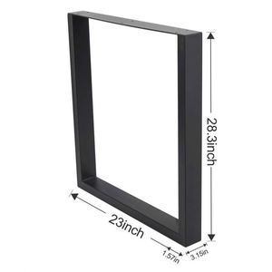 WEKIS Juego de 2 Patas Cuadradas Negras de Hierro Industrial para Mesa de Comedor, Escritorio de Oficina, Uso en Exteriores y Hoteles - Product Image 3