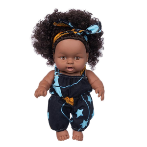Vente en gros de poupées africaines noires bouclées de haute qualité de 8 pouces poupées Reborn en vinyle pour filles jouets pour bébés à habiller - Product Image 5