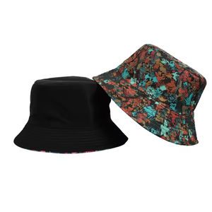 Sombreros de pescador de moda, transpirables, suaves y cómodos, en varios colores para mujer, de poliéster estampado con logotipo bordado personalizado. - Product Image 3