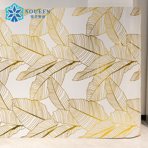 Autocollant <span class=keywords><strong>imitation</strong></span> carrelage et marbre doré en relief pour fond de télévision, papier peint auto-adhésif - Product Image 1