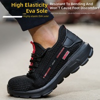 Chaussures de sécurité en maille respirante, légères, anti-perforation, anti-écrasement, pour travaux de construction, chaussures de sport respirantes en PU