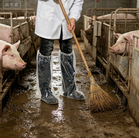 Surchaussures jetables antidérapantes pour ferme, imperméables, protection des pieds pour la médecine vétérinaire, la ferme, le hangar et la boue