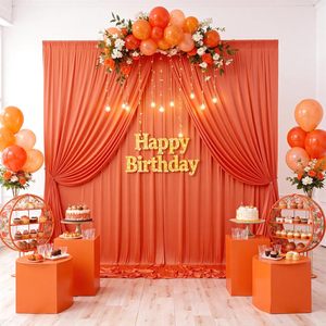 <span class=keywords><strong>Tende</strong></span> Drappeggiate Turchesi Senza Pieghe a 2 Pannelli per Feste, Matrimoni, Baby Shower, Compleanni, Decorazioni di Sfondo Personalizzabili - Product Image 3