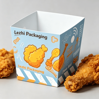 Boîte à emporter pour hamburgers et frites avec poignée, en papier kraft imprimé écologique pour l'emballage de livraison de restauration rapide
