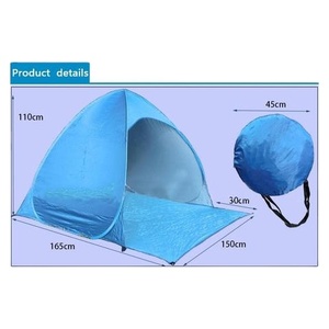 Nouvelle toile de coton pliable et Portable extensible petit visage pare-soleil pop up protégé contre les <span class=keywords><strong>UV</strong></span> bébé <span class=keywords><strong>tente</strong></span> de plage parapluie - Product Image 1