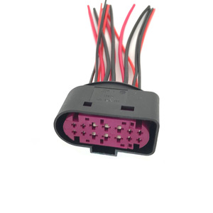 Automotive Wire <b>Harness</b> Connector 14 Pin <b>Black</b> Plastic For Car Lighting System - Product Image 4