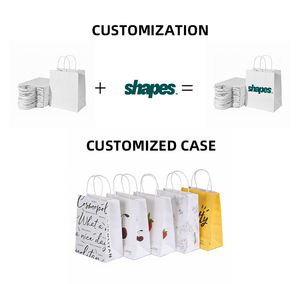 ถุงกระดาษสีน้ำตาลกลางแบบเป็นมิตรกับสิ่งแวดล้อม ถุงของขวัญกระดาษแบบกำหนดเอง ถุงจัดส่งแบบหูหิ้วแบน พร้อมโลโก้ - Product Image 4