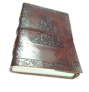 Vintage A5 de tapa dura en relieve diario de escritura de cuero genuino cuaderno hecho a mano escribir bocetos diario escritura gran idea de regalo - Product Image 3