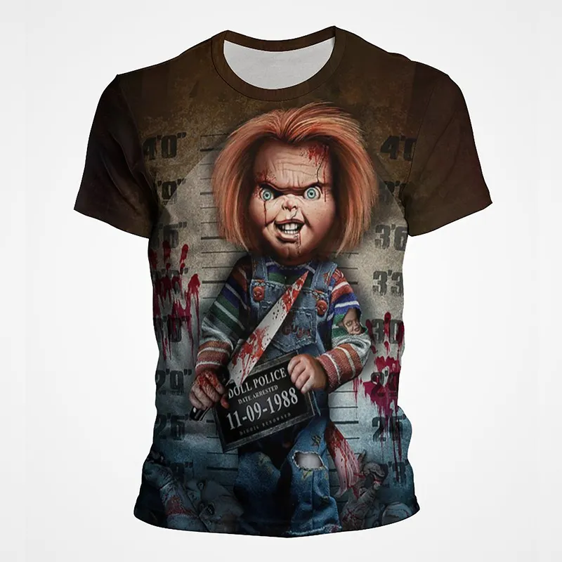 Horror Movie Child's Play T Shirt Men Women Chucky Print T-shirt Clothes Boys Tee Children Short Sleeve Unisex Halloween Costume
