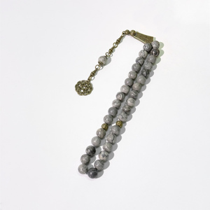 Cuentas de Oración Islámicas, Pulseras Árabes, Cuentas de Oración de Piedra Natural de 10 mm, 33 Piezas, Rosas Musulmanas, Mesbah Misbaha Tasbih Rosario - Product Image 4