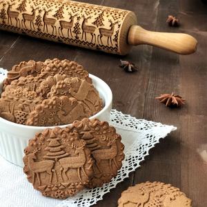 Usine directe noël imprimé bambou rouleau à pâtisserie en relief biscuits motif Silicone arbre pâtisserie conseil <span class=keywords><strong>pour</strong></span> la cuisson décorative - Product Image 2