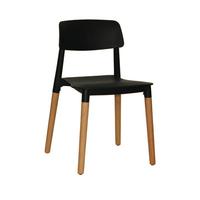 Le restaurant de luxe léger de dos de trou préside les jambes en bois pp Seat en plastique dinant la chaise