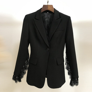 سترة فاخرة للحفلات للنساء ملابس النادي بزر واحد على طراز V-neck كوري ضيق مناسب جاكيت رسمي ملابس خارجية - Product Image 5