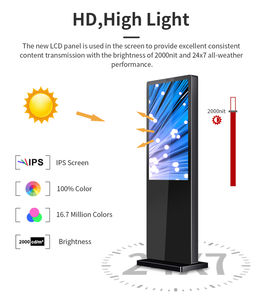 רצפת stand סופר דק רב LCD QLED פרסום תצוגה אינטראקטיבי מסך מגע קיוסק ספק חיצוני דיגיטלי sigange - Product Image 3