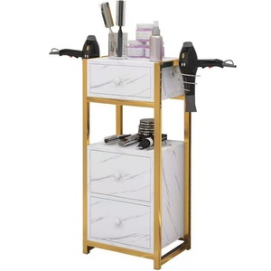 Salon Furniture Barber Shop <b>Trolley</b> Beauty Gold Hair Salon Shelf Storage Cabinet - Product Image 1