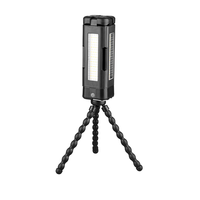 Lampe de travail solaire portable et pliable, lanterne de camping LED rotative multi-angles, lampe d'urgence extérieure pour réparation et pêche