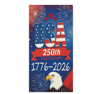 Serviette de plage en microfibre personnalisée pour le 250e anniversaire des États-Unis, surdimensionnée, pour la plage, les voyages, l'intérieur et l'extérieur