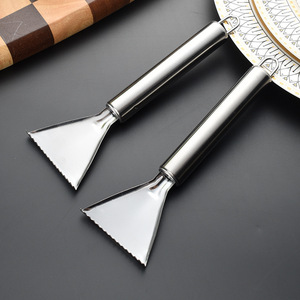 Stainless Steel Fish Scaler Triangular <b>Kitchen</b> Tool For Seafood Cleaning And Scaling Dishwasher Safe - Product Image 4
