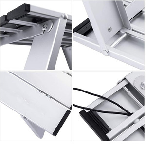 Camping <b>Mini</b> Foldable Table Ultralight Aluminum Alloy Outdoor Table for Travel Picnic Barbecue Folding Computer Bed <b>Desk</b> - Product Image 4