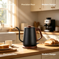 Bouilloire électrique portable en acier inoxydable 1,0 L avec contrôle de la température et fonction maintien au chaud pour la maison, les voyages, l'hôtel et l'extérieur