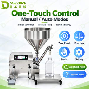 เครื่องบรรจุแบบกึ่งอัตโนมัติสำหรับบรรจุซอสมะเขือเทศ ซอสพริก น้ำผึ้ง แยม ครีม ลงในขวดแก้วและขวดโหล - Product Image 2