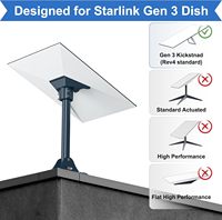 Kit de montage Starlink V4 Gen 3, support de toit en métal robuste, adaptateur de tuyau, kit de montage mural réglable pour antenne standard