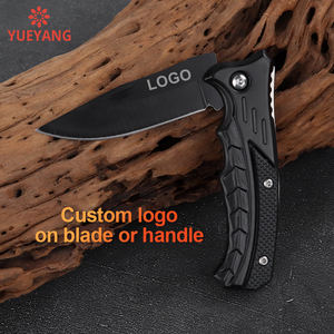 岳陽3CR13ステンレス鋼黒刃多目的折りたたみハンティングナイフアウトドアサバイバルポケットナイフ安全工業用 - Product Image 2