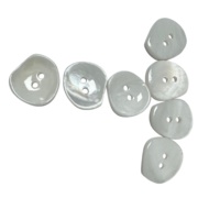 Boutons en coquille de rivière naturelle à 2 trous, finition brillante, forme irrégulière, pour chemises, costumes, pulls, personnalisables, vente en gros