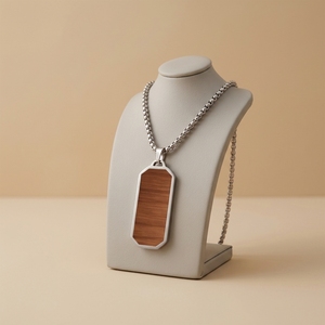 Collar con Colgante Geométrico <span class=keywords><strong>de</strong></span> Acero Inoxidable 316L con Logotipo Personalizado, Chapado en <span class=keywords><strong>Oro</strong></span> PVD <span class=keywords><strong>de</strong></span> 18K, Cadena <span class=keywords><strong>de</strong></span> Eslabones, Regalo Religioso Ortodoxo Clásico - Product Image 5