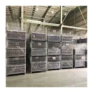 Mracking Custom Material Handling Equipment Wire Mesh Container with Wheels