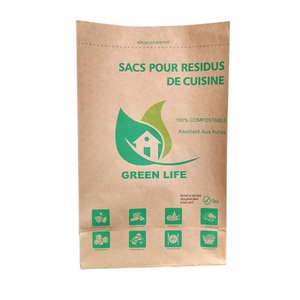 Thân thiện với môi nhà bếp chất thải thực phẩm dùng một lần không thấm nước compostable Kraft Túi giấy với PLA phim - Product Image 2