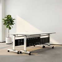 Table de formation pliable en gros, table de conférence et chaises, bureau de formation mobile et multifonctionnel